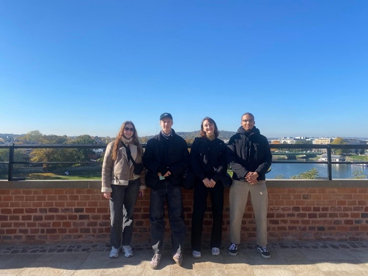 Aleksandra, Hannah, Niclas und Arne in Polen