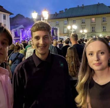 Lisa, Lennart und Lukas in Krakau
